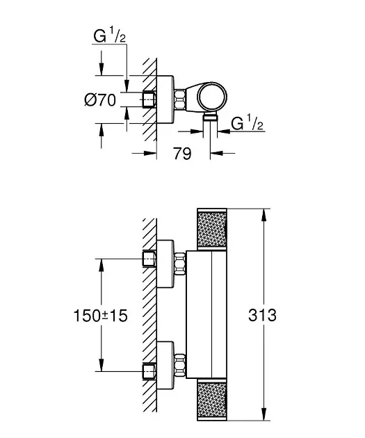 Grohe - Precision Feel - Zuhany csaptelep - 34790000 – 2. kép