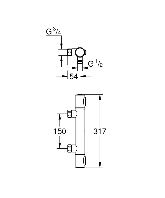 Grohe - Precision Flow - Zuhany csaptelep - 34799000 – 2. kép
