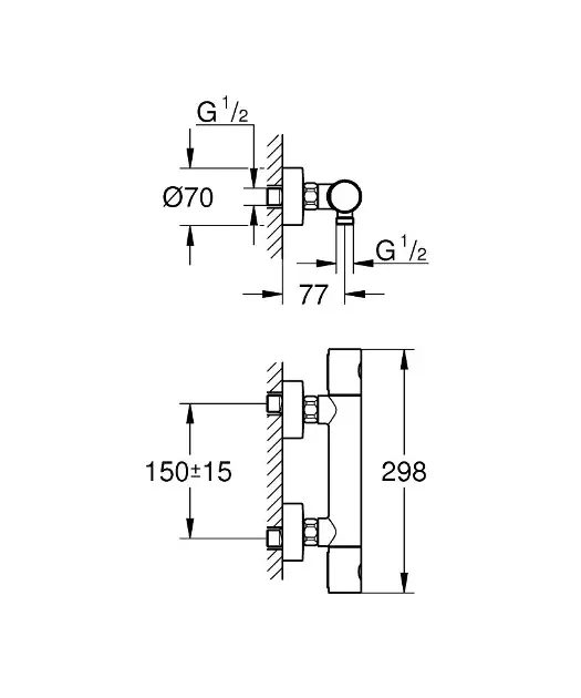 Grohe - Precision Get - Zuhany csaptelep - 34773000 – 2. kép