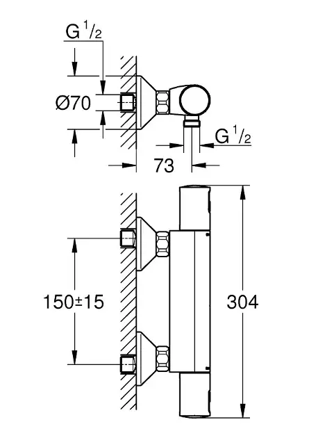 Grohe - QuickFix Precision Start - Zuhany csaptelep - 345942430 – 2. kép