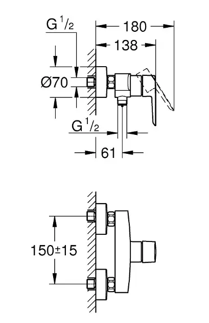 Grohe - QuickFix Start - Zuhany csaptelep - 322792432 – 2. kép