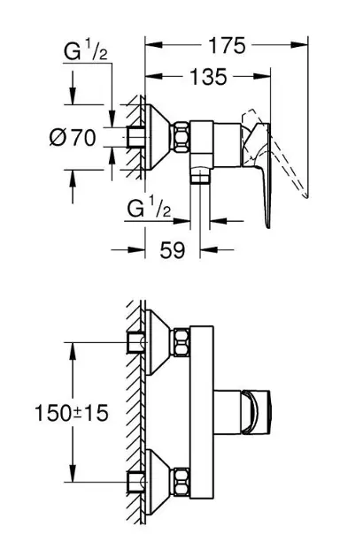 Grohe - Start Edge - Zuhany csaptelep - 24197001 – 2. kép