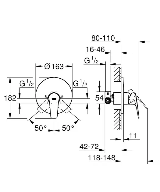 Grohe - Start Flow - Zuhany csaptelep - 29116000 – 2. kép