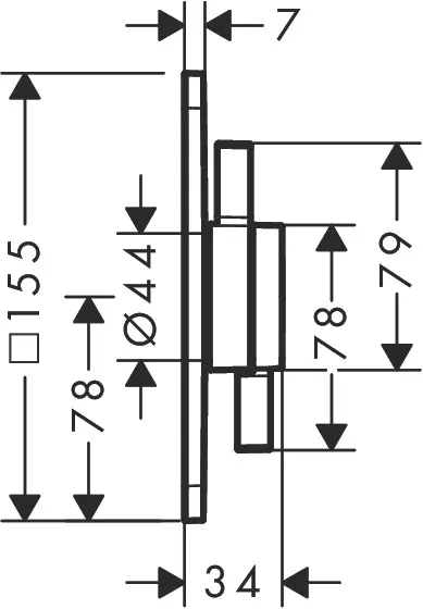 Hansgrohe - DuoTurn Q - Zuhany csaptelep - 75614670 – 2. kép
