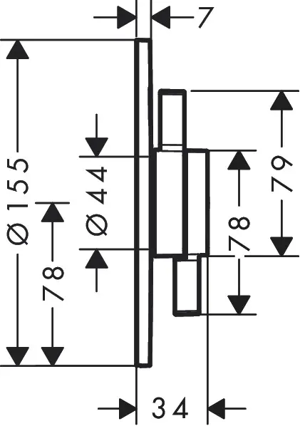 Hansgrohe - DuoTurn S - Zuhany csaptelep - 75418700 – 2. kép
