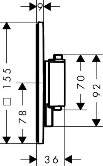 Hansgrohe - Ecostat Comfort E - Zuhany csaptelep - 33710140 – 2. kép