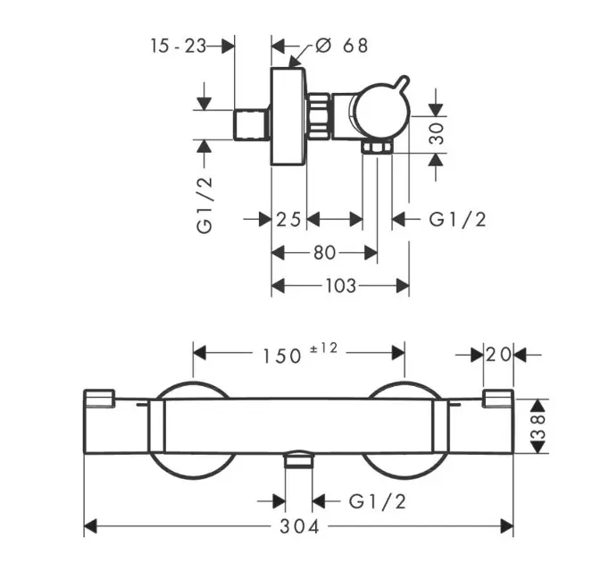 Hansgrohe - Ecostat Comfort - Zuhany csaptelep - 13116000 – 2. kép