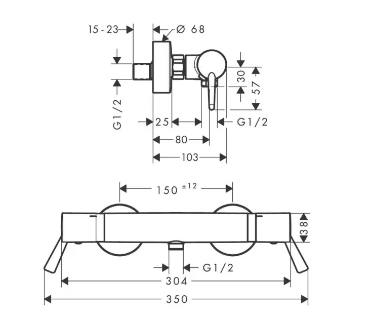 Hansgrohe - Ecostat Comfort - Zuhany csaptelep - 13117000 – 2. kép