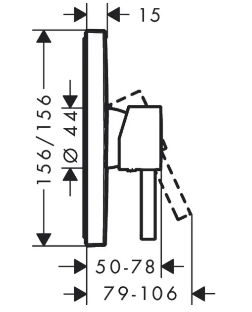 Hansgrohe - Finoris - Zuhany csaptelep - 76615700 – 2. kép