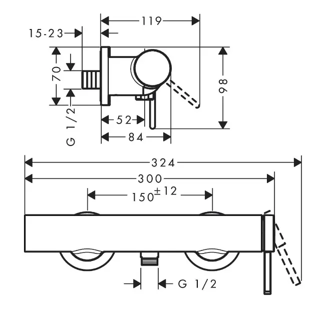 Hansgrohe - Finoris - Zuhany csaptelep - 76620000 – 2. kép
