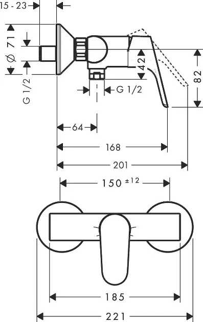 Hansgrohe - Focus E2 - Zuhany csaptelep - 31960000 – 2. kép