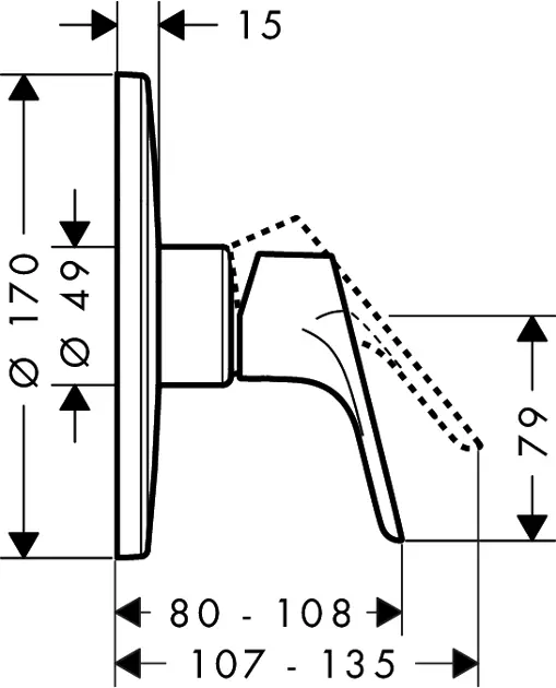 Hansgrohe - Focus E2 - Zuhany csaptelep - 31964000 – 2. kép