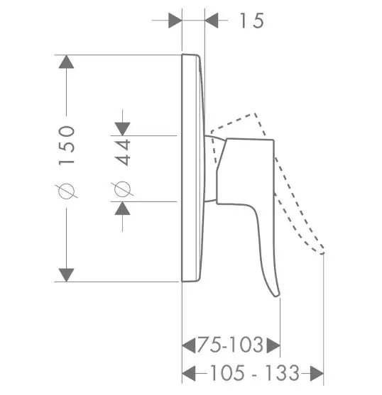 Hansgrohe - Metris New - Zuhany csaptelep - 31685000 – 2. kép
