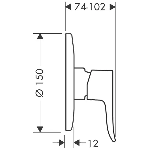Hansgrohe - Metris - Zuhany csaptelep - 31686000 – 2. kép