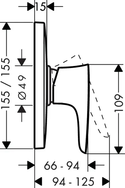 Hansgrohe - PuraVida - Zuhany csaptelep - 15665400 – 2. kép