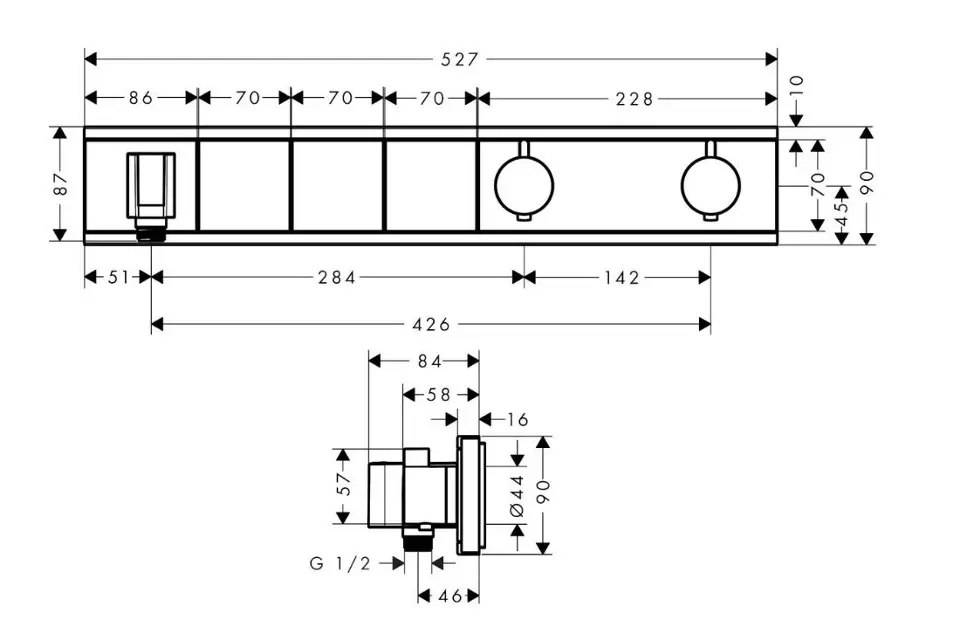 Hansgrohe - RainSelect - Zuhany csaptelep - 15356600 – 2. kép