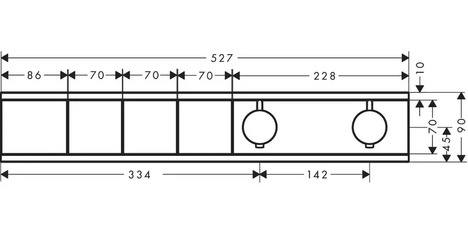 Hansgrohe - RainSelect - Zuhany csaptelep - 15381000 – 2. kép