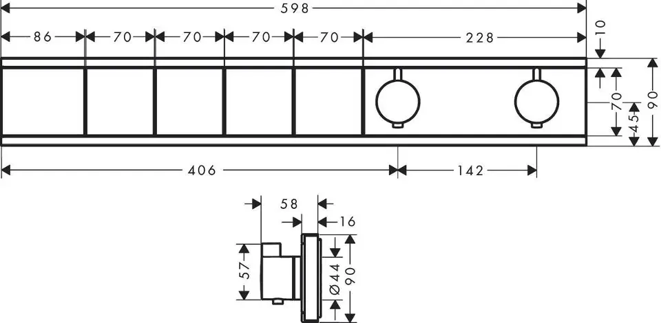 Hansgrohe - RainSelect - Zuhany csaptelep - 15382990 – 2. kép