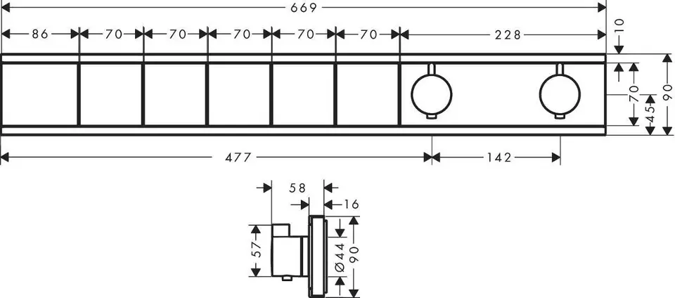 Hansgrohe - RainSelect - Zuhany csaptelep - 15384700 – 2. kép