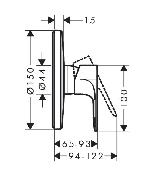 Hansgrohe - Rebris E - Zuhany csaptelep - 72668670 – 2. kép
