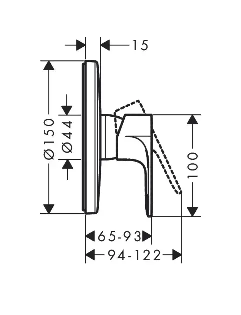 Hansgrohe - Rebris S - Zuhany csaptelep - 72667670 – 2. kép