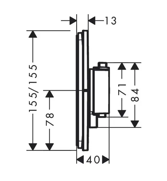 Hansgrohe - ShowerSelect Comfort - Zuhany csaptelep - 15571340 – 2. kép