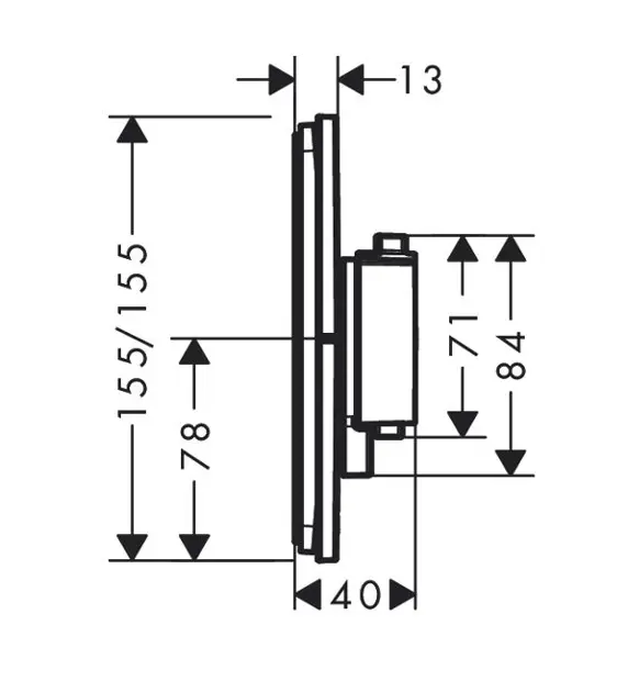 Hansgrohe - ShowerSelect Comfort - Zuhany csaptelep - 15572340 – 2. kép