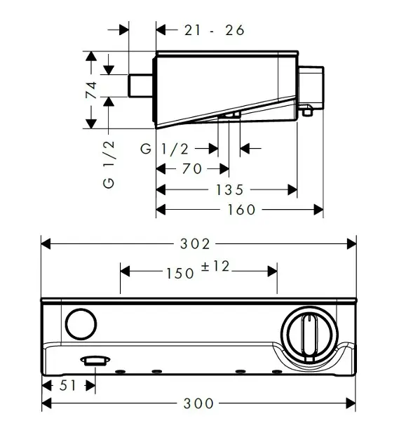 Hansgrohe - ShowerTablet Select - Zuhany csaptelep - 13171000 – 2. kép