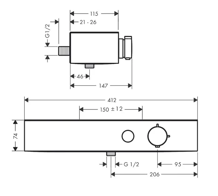 Hansgrohe - ShowerTablet Select - Zuhany csaptelep - 24360140 – 2. kép