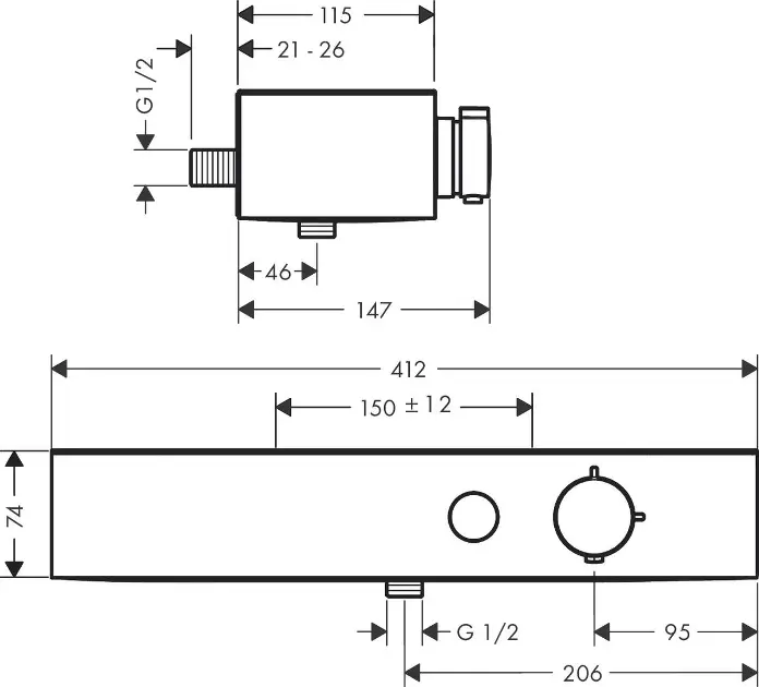 Hansgrohe - ShowerTablet Select - Zuhany csaptelep - 24360700 – 2. kép