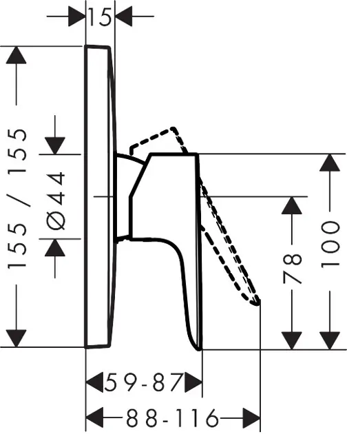 Hansgrohe - Talis E - Zuhany csaptelep - 71765700 – 2. kép
