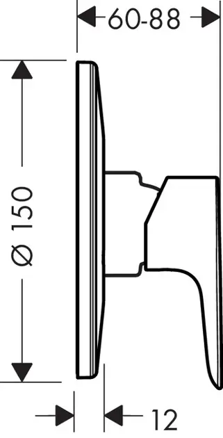 Hansgrohe - Talis E - Zuhany csaptelep - 71766000 – 2. kép