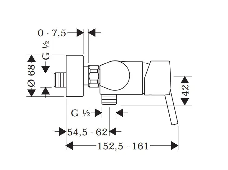 Hansgrohe - Talis S - Zuhany csaptelep - 32620000 – 2. kép