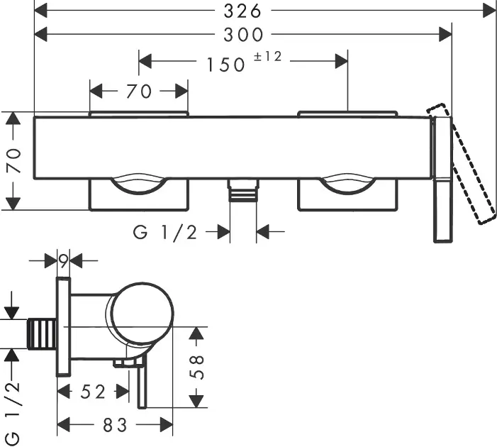Hansgrohe - Tecturis E - Zuhany csaptelep - 73620670 – 2. kép