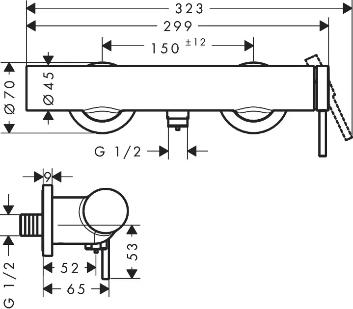 Hansgrohe - Tecturis S - Zuhany csaptelep - 73622700 – 2. kép
