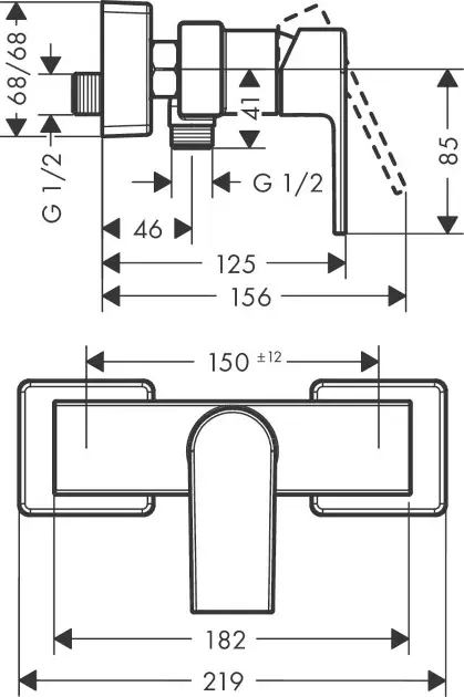 Hansgrohe - Vernis Shape - Zuhany csaptelep - 71650670 – 2. kép