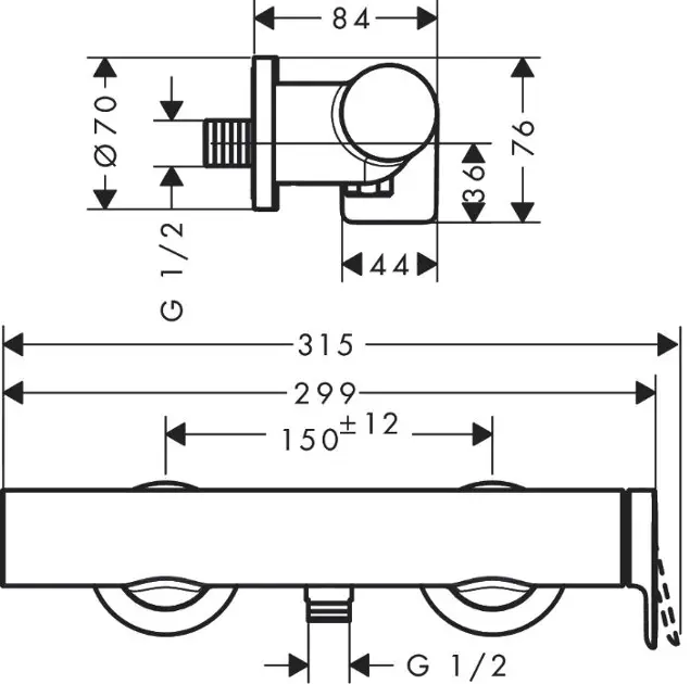 Hansgrohe - Vivenis - Zuhany csaptelep - 75620340 – 2. kép