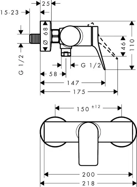 Hansgrohe - Vivenis - Zuhany csaptelep - 75623340 – 2. kép