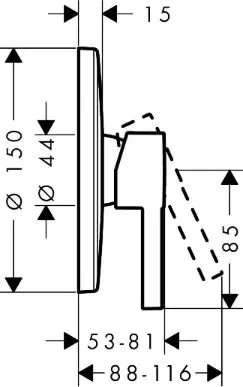 Hansgrohe - Zesis S - Zuhany csaptelep - 74616670 – 2. kép