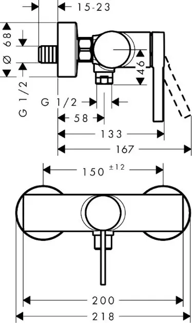 Hansgrohe - Zesis S - Zuhany csaptelep - 74621000 – 2. kép