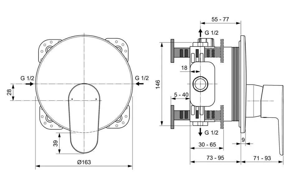 Ideal Standard - Cerafine O - Zuhany csaptelep - A7349AA – 2. kép
