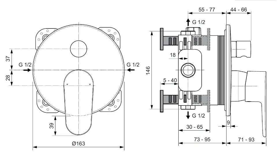 Ideal Standard - Cerafine O - Zuhany csaptelep - A7350RO – 2. kép
