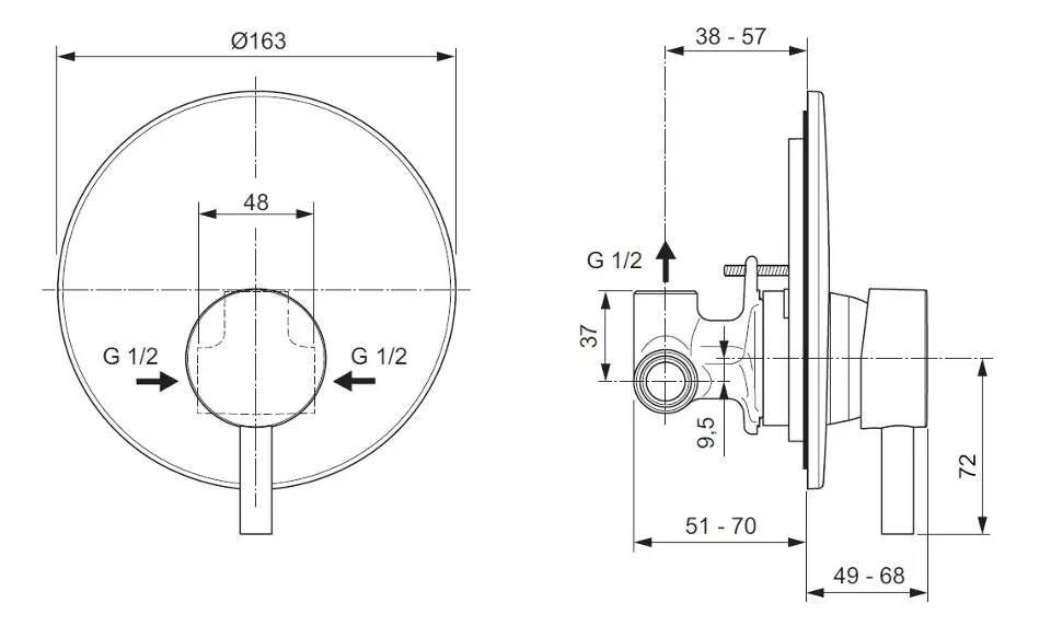 Ideal Standard - CeraLine - Zuhany csaptelep - A6940AA – 2. kép