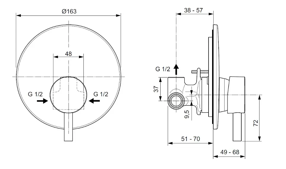 Ideal Standard - CeraLine - Zuhany csaptelep - A6940XG – 2. kép