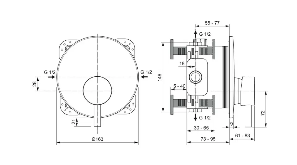 Ideal Standard - CeraLine - Zuhany csaptelep - A7388AA – 2. kép