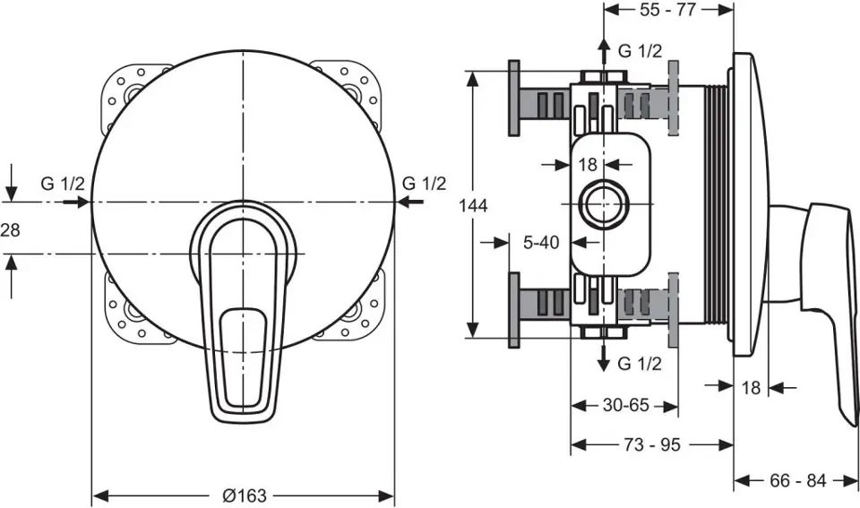 Ideal Standard - CeraMix Blue - Zuhany csaptelep - A5666AA – 2. kép