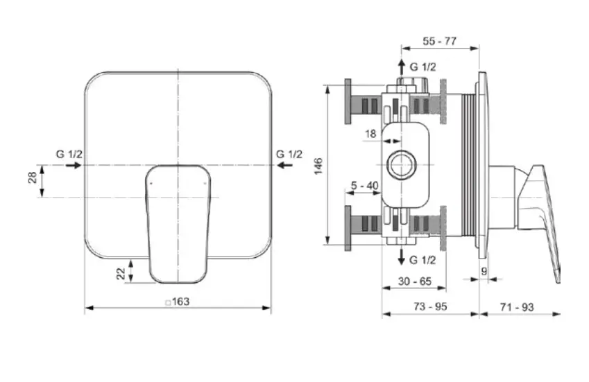 Ideal Standard - CeraPlan - Zuhany csaptelep - BD254XG – 2. kép