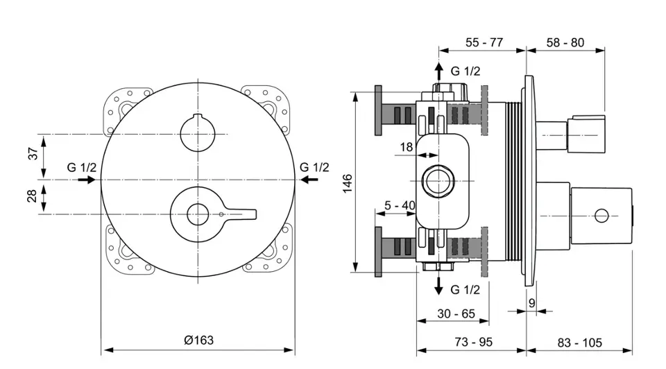 Ideal Standard - Ceraplus II - Zuhany csaptelep - A6868AA – 2. kép