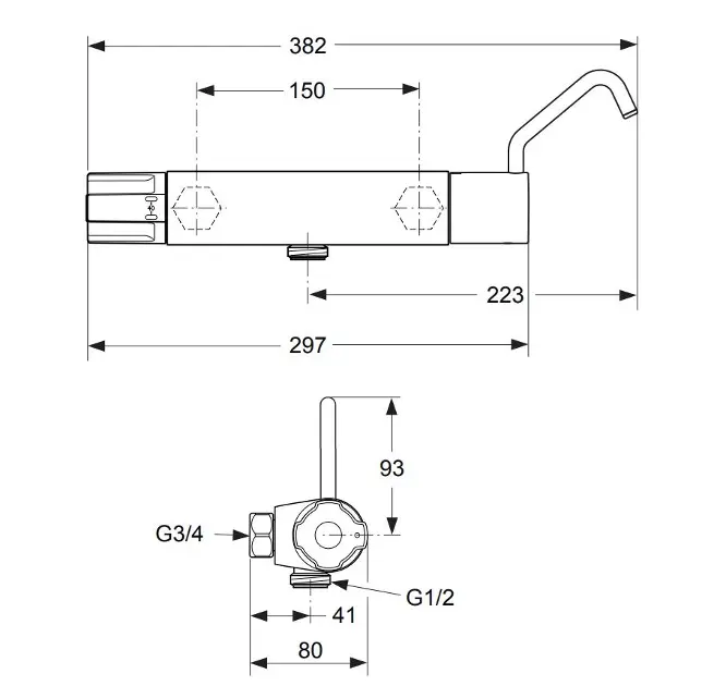 Ideal Standard - Ceraplus Safe - Zuhany csaptelep - A5549AA – 2. kép