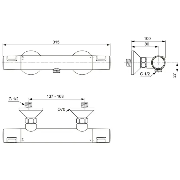Ideal Standard - CeraTherm - Zuhany csaptelep - A7201AA – 2. kép